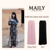 Áo Dài Cách Tân Lạc Vân Thiết Kế Trang Trọng Cổ Cao Tay Dài Mặc Tết 2.026 MAILY 8
