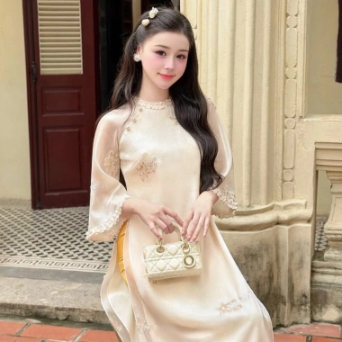 Áo dài cách tân Minh Ý Khánh Vân 4 màu - Siêu đẹp Tết, giảm giá 20% 289k 5
