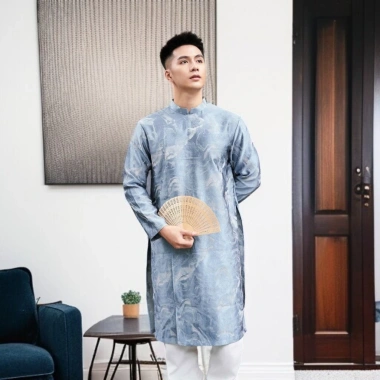 Áo Dài Cách Tân Nam Cao Cấp ADN86 Phong Cách Phố, Chụp Ảnh Đám Cưới và Tết