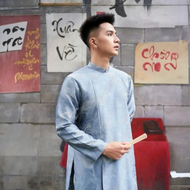Áo Dài Cách Tân Nam Cao Cấp ADN86 Phong Cách Phố, Chụp Ảnh Đám Cưới và Tết