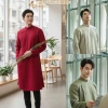 Áo dài cách tân Nam Chaang ADC158 – May sẵn đỏ đen trắng hồng, đẹp chụp hình tiệc cưới lễ tết 9