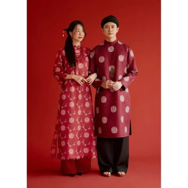 Áo Dài Cách Tân Nam Đắc Kỷ gấm dày dặn, thích hợp Tết, lễ chùa, mừng thọ – giảm còn 400.000₫ 2