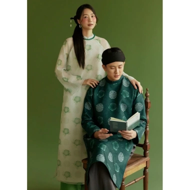Áo Dài Cách Tân Nam Đắc Kỷ gấm dày dặn, thích hợp Tết, lễ chùa, mừng thọ – giảm còn 400.000₫ 7