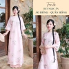 Áo dài cách tân Ngọc Ẩn Tết 4 tà tơ thêu, tay lỡ, cổ mí tròn - Giá ưu đãi 300k 4