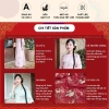 Áo dài cách tân Ngọc Ẩn Tết 4 tà tơ thêu, tay lỡ, cổ mí tròn - Giá ưu đãi 300k 8
