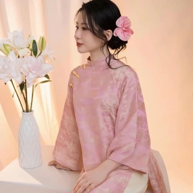 Áo Dài Cách Tân Như Nguyệt Dáng Suông Lụa Gấm Cao Cấp – Hot Trend Tết 2.026 Nữ, Giảm Giá Đến 239k