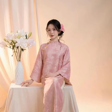 Áo Dài Cách Tân Như Nguyệt Dáng Suông Lụa Gấm Cao Cấp – Hot Trend Tết 2.026 Nữ, Giảm Giá Đến 239k