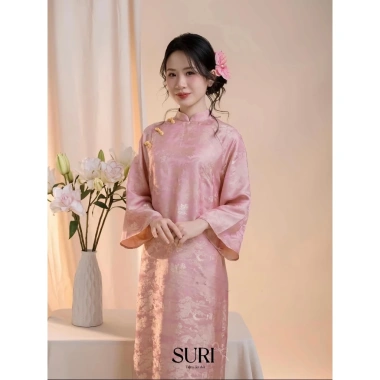 Áo Dài Cách Tân Như Nguyệt Dáng Suông Lụa Gấm Cao Cấp – Hot Trend Tết 2.026 Nữ, Giảm Giá Đến 239k