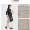 Áo dài cách tân nữ 2 tà tay lỡ LAHSTORE vải linen thô cao cấp cúc lệch thêu hoa Xanh Đen thiết kế đẹp giá ưu đãi 498.240 3