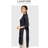 Áo dài cách tân nữ 2 tà tay lỡ LAHSTORE vải linen thô cao cấp cúc lệch thêu hoa Xanh Đen thiết kế đẹp giá ưu đãi 498.240 5