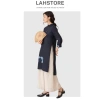 Áo dài cách tân nữ 2 tà tay lỡ LAHSTORE vải linen thô cao cấp cúc lệch thêu hoa Xanh Đen thiết kế đẹp giá ưu đãi 498.240 6
