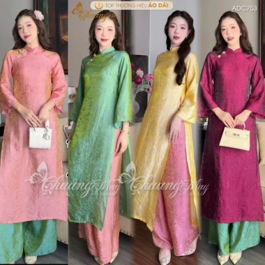 Áo dài cách tân nữ dáng suông lụa óng Tencel ADC753 - Thiết kế Tết 2.026, dự tiệc cưới, lễ đẹp, giảm giá 21% chỉ 315.952đ