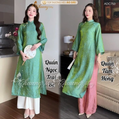 Áo dài cách tân nữ dáng suông lụa óng Tencel ADC753 - Thiết kế Tết 2.026, dự tiệc cưới, lễ đẹp, giảm giá 21% chỉ 315.952đ