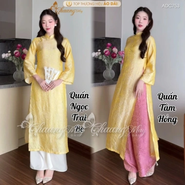 Áo dài cách tân nữ dáng suông lụa óng Tencel ADC753 - Thiết kế Tết 2.026, dự tiệc cưới, lễ đẹp, giảm giá 21% chỉ 315.952đ