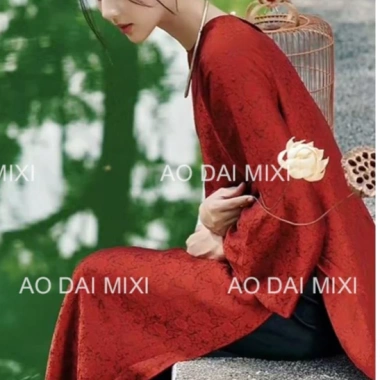 Áo dài cách tân nữ dáng suông tay lỡ, gấm tơ mềm mát - Đẹp cho đám cưới, hỏi lễ, tết 188.000đ