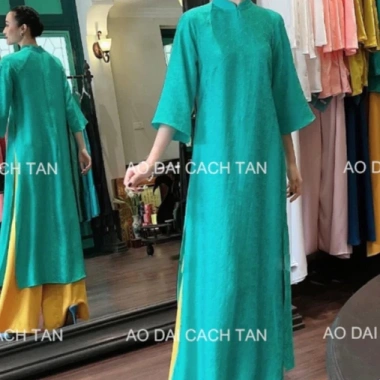 Áo dài cách tân nữ dáng suông tay lỡ, gấm tơ mềm mát - Đẹp cho đám cưới, hỏi lễ, tết 188.000đ