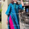Áo dài cách tân nữ dáng suông tay lỡ, gấm tơ mềm mát - Đẹp cho đám cưới, hỏi lễ, tết 188.000đ 6