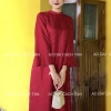 Áo dài cách tân nữ dáng suông tay lỡ, gấm tơ mềm mát - Đẹp cho đám cưới, hỏi lễ, tết 188.000đ 7
