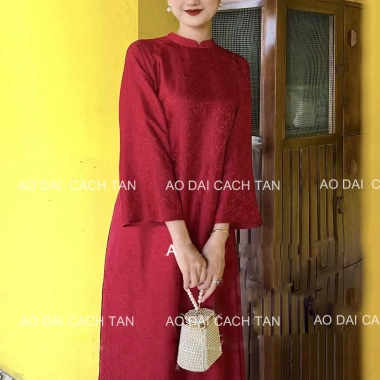 Áo dài cách tân nữ dáng suông tay lỡ, gấm tơ mềm mát - Đẹp cho đám cưới, hỏi lễ, tết 188.000đ 7 Áo dài cách tân nữ dáng suông tay lỡ, gấm tơ mềm mát - Đẹp cho đám cưới, hỏi lễ, tết 188.000đ 7