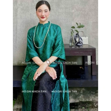 Áo dài cách tân nữ dáng suông tay lỡ, gấm tơ mềm mát - Đẹp cho đám cưới, hỏi lễ, tết 188.000đ 10 Áo dài cách tân nữ dáng suông tay lỡ, gấm tơ mềm mát - Đẹp cho đám cưới, hỏi lễ, tết 188.000đ 10