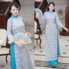 Áo dài cách tân nữ gấm dáng suông 2.025 - Thiết kế Tết, giá chỉ 238.600₫ 6