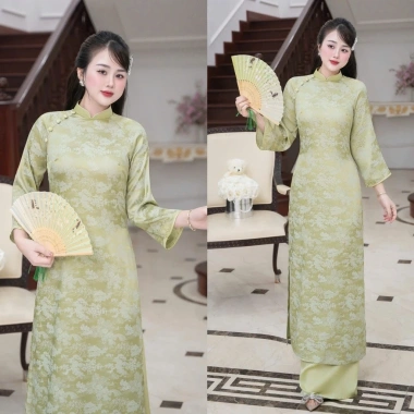 Áo dài cách tân nữ gấm dáng suông 2.025 - Thiết kế Tết, giá chỉ 238.600₫ 8 Áo dài cách tân nữ gấm dáng suông 2.025 - Thiết kế Tết, giá chỉ 238.600₫ 8