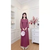 Áo Dài Cách Tân Nữ Màu Tím Tơ Hồng Ánh Hoàng Kim Trend Tết – Giá ưu đãi 239.800₫ 4