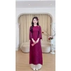 Áo Dài Cách Tân Nữ Màu Tím Tơ Hồng Ánh Hoàng Kim Trend Tết – Giá ưu đãi 239.800₫ 8