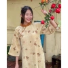 Áo Dài Cách Tân Nữ Tay Loe Lụa Nhung Thêu Hoa MH14 Mặc Tết - 680k 4
