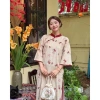 Áo Dài Cách Tân Nữ Tay Loe Lụa Nhung Thêu Hoa MH14 Mặc Tết - 680k 6