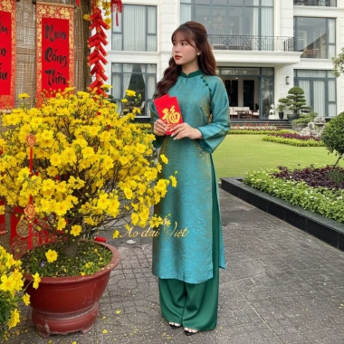Áo dài cách tân nữ tơ tằm óng cao cấp, tết 2.026 chụp ảnh, đi lễ chùa, may sẵn
