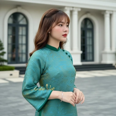 Áo dài cách tân nữ tơ tằm óng cao cấp, tết 2.026 chụp ảnh, đi lễ chùa, may sẵn