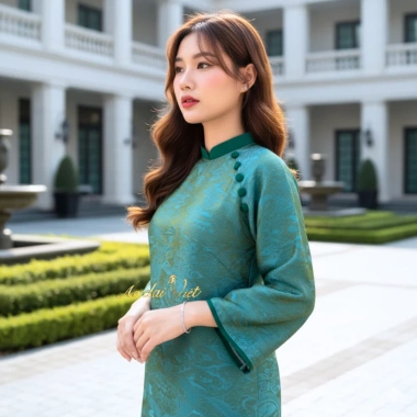 Áo dài cách tân nữ tơ tằm óng cao cấp, tết 2.026 chụp ảnh, đi lễ chùa, may sẵn