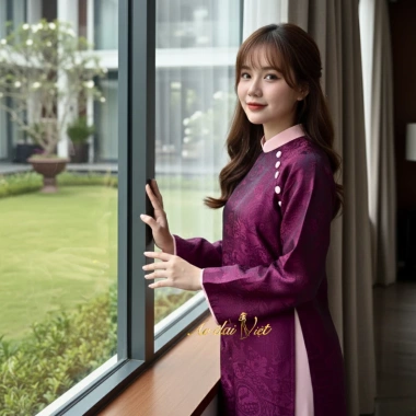Áo dài cách tân nữ tơ tằm óng cao cấp, tết 2.026 chụp ảnh, đi lễ chùa, may sẵn