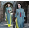 Áo dài cách tân suông tằm cao cổ tay lỡ đa màu + Quần ống rộng Tết Lễ - Giá 129k (giảm từ 154.8k) 6