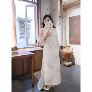 Áo dài cách tân suông Thanh lịch Tết Trung Thu - Tôn dáng, Giá chỉ 345.000₫ 6