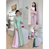 Áo dài cách tân suông thọ dơi cổ tròn tay dài - Giảm còn 620k, hot Tết 2.026