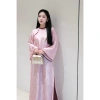 Áo dài cách tân suông thọ dơi cổ tròn tay dài - Giảm còn 620k, hot Tết 2.026 5