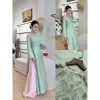 Áo dài cách tân suông thọ dơi cổ tròn tay dài - Giảm còn 620k, hot Tết 2.026 10