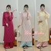 Áo dài cách tân Tết 2.026 DU MIÊN in vân 3D đính cúc đá hoa mai + quần lụa - Giá ưu đãi 289k