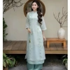 Áo dài cách tân tết 2.026 tơ tằm ánh kim hoa anh đào, quần suông philụa, 200.005₫ 9