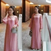 Áo Dài Cách Tân Tết Như Duyên Tơ Óng Form Suông Thanh Lịch Cổ Đính Hoa - MySaul 300k 5