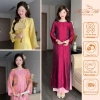 Áo dài cách tân Tường Xuân dáng suông cổ ngọc trai – Giá chỉ 360.000, thích hợp sự kiện, lễ tết, cưới hỏi