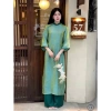 Áo dài cách tân XUÂN MAI tết vải gấm tơ tằm cao cấp đinh cúc điệu 284.200 VND 2