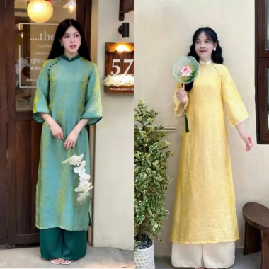 Áo dài cách tân XUÂN MAI tết vải gấm tơ tằm cao cấp đinh cúc điệu 284.200 VND 7 Áo dài cách tân XUÂN MAI tết vải gấm tơ tằm cao cấp đinh cúc điệu 284.200 VND 7