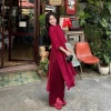 Áo dài cách tân Yến Phượng LAVIAN AD01 lông vũ 2 lớp 4 tà - Siêu nhẹ, giá chỉ 175.000đ cho Tết đi chùa 2