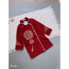 Áo dài cặp bé đỏ nhung truyền thống 8-22kg - Cách tân, sang trọng, ấm áp Tết 9