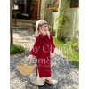 Áo dài cặp bé trai và bé gái cao cấp AMY CHANG chất mềm mịn mát giảm giá 261k 8