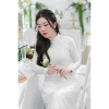 Áo dài cặp cô dâu chú rể trắng Đ&M98 – Thiết kế sang trọng, giảm giá 540.000₫ 2