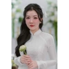 Áo dài cặp cô dâu chú rể trắng Đ&M98 – Thiết kế sang trọng, giảm giá 540.000₫ 4